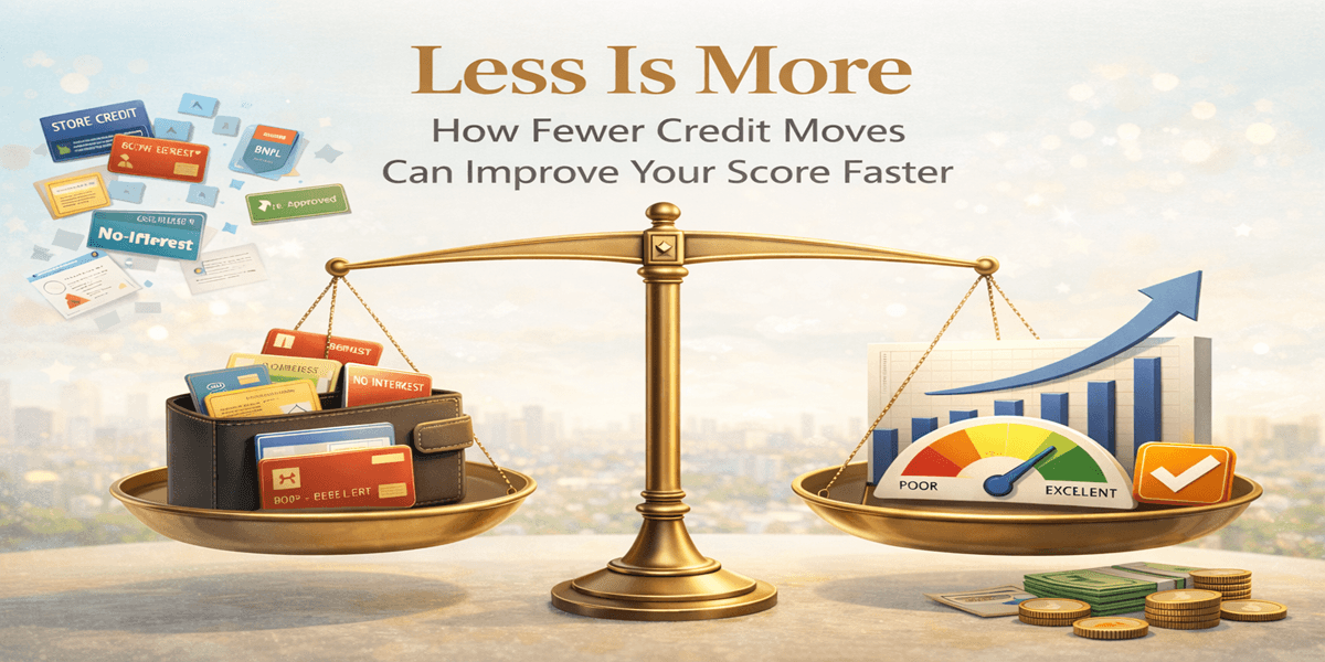 ⚖️Less Is More — How Fewer Credit Moves Can Improve Your Score Faster📈